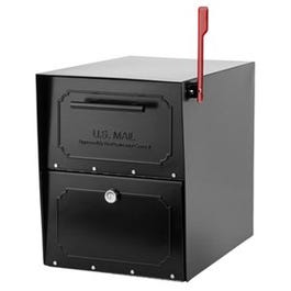 Oasis Tribolt Parcel High-Security Mailbox, Black