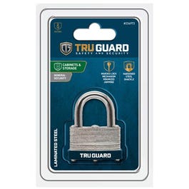 Keyed Padlock, Warded Steel, 1.5-In.