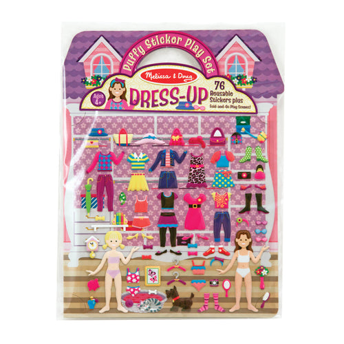 Melissa & Doug Puffy Sticker Activity Book - Dress-Up (76 Reusable Puffy Stickers)