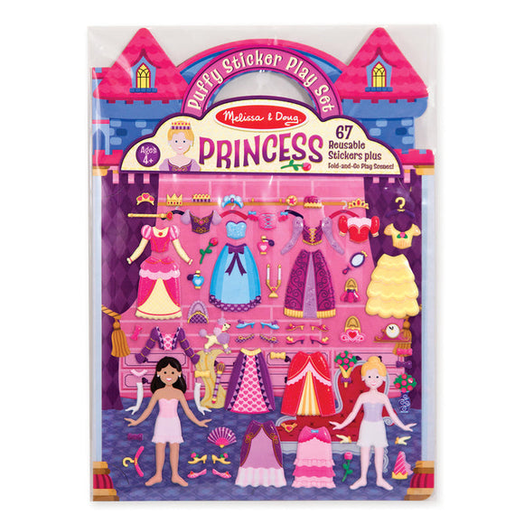 Melissa & Doug Puffy Sticker Play Set - Princess (67 Reusable Puffy Stickers)