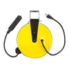 Metal Cord Reel, Retractable, 3 Outlets, 10-Amp, 30-Ft.