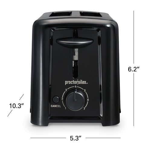 Proctor Silex 2 Slice Toaster Black (Black)