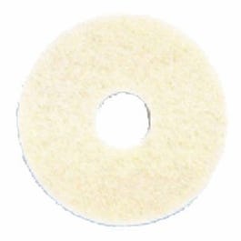 Polishing Floor Pad, 4100, White, 17-In.