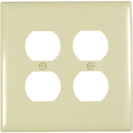 Ivory Double Duplex Nylon Wall Plate