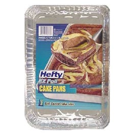 EZ Foil Cake Pan Set, Oblong, 12-1/8 x 8-1/4 x 1-3/16-In., 3-Pk.