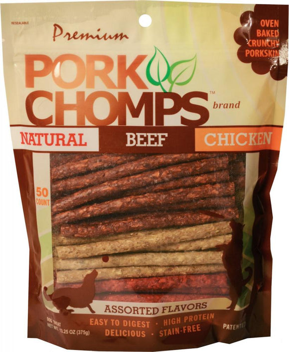 Premium Pork Chomps Oven Roasted Crunchy & Munchy Assorted Dog Treats