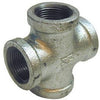 Pipe Fittings, Galvanized Cross, 3/4-In.