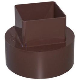 Gutter Downspout Adapter, Brown