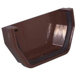 Gutter Outside End Cap, Brown Vinyl