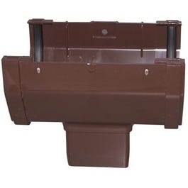 Gutter Drop Outlet, Brown Vinyl