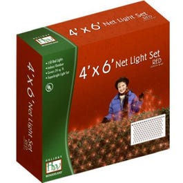 Christmas Net Light Set, Red, 150-Ct., 4 x 6-Ft.