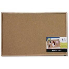 Cork Bulletin Board with Oak Frame, 23 x 35-In.