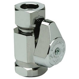 Chrome Straight Stop Valve, 1/2 x 7/16-In.