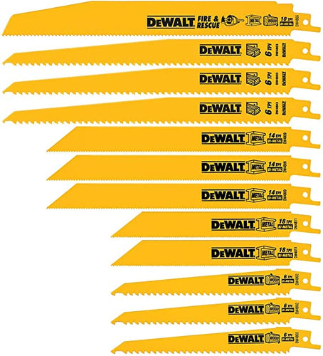 Dewalt Bi-Metal Reciprocating Saw Blade Kits 12-Piece (12-Piece)