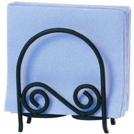 Napkin Holder, Arch, Black Scroll