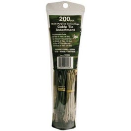 200-Pk. 4 & 8-In. Black Cable Tie Tube