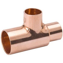 Pipe Fitting, Wrot Copper Tee, 1 x 3/4 x 1-In.