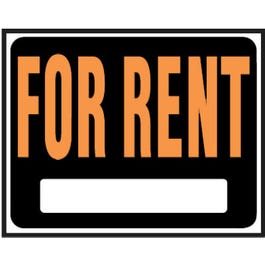 Jumbo For Rent Sign, Plastic, 15 x 19-In.