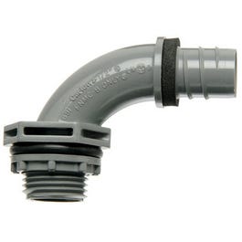 Conduit Fitting, Non-Metallic Liquid Tight Connector, 90 Degree, 1/2-In.