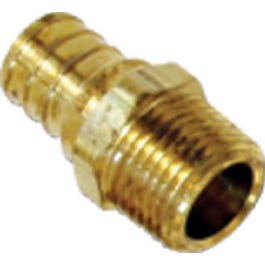 Pipe Adapters, Lead Free, .5 Brass Barb x .5-In. MPT, 10-Pk.