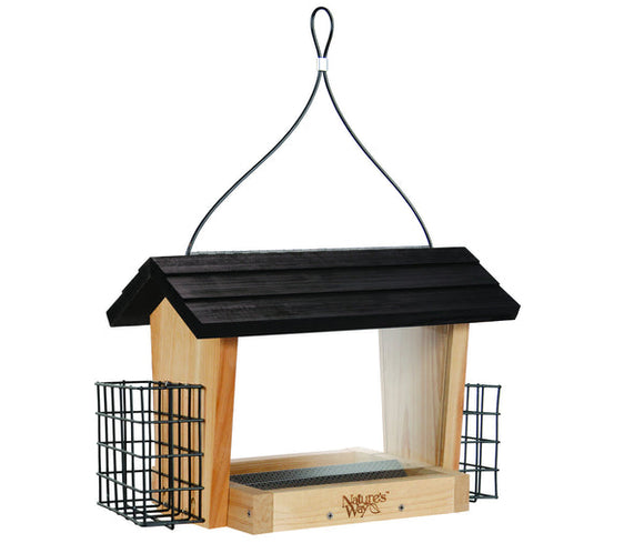 Nature's Way 6 QT Hopper Feeder w/2 Suet Cages (Model# CWF19) (6 quart)