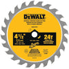 DeWalt 4-1/2 in 24T Carbide Tooth Wood Cutting Circular Saw (4-1/2)