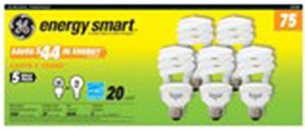 20W T3 Med CFL SW  75W Eq. 5pk