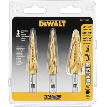 DeWalt DWA1790IR 3pc Step Bit Set