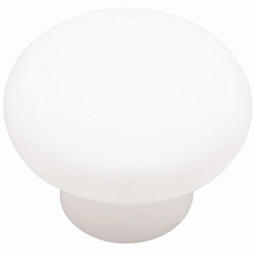 Liberty White Plastic 1-3/8 In. Cabinet Knob, (2-Pack)