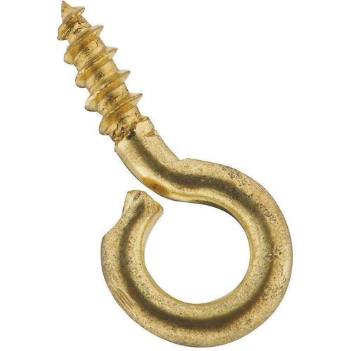 National #216-1/2 Brass Small Screw Eye (7 Ct.)