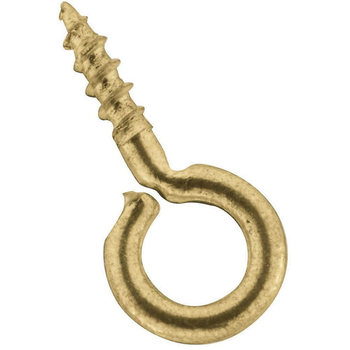 National #217-1/2 Brass Small Screw Eye (7 Ct.)