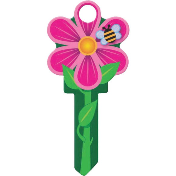 Lucky Line Flower Design Decorative House Key, KW11