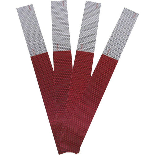 Peterson 2 In. W. x 18 In. L. Red & White Striped Reflective Tape (4-Pack)