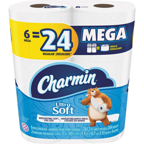 Charmin Ultra Soft Toilet Paper (6 Mega Rolls)