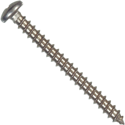 Hillman #8 x 1-1/4 In. Phillips Pan Head Stainless Steel Sheet Metal Screw (100 Ct.)