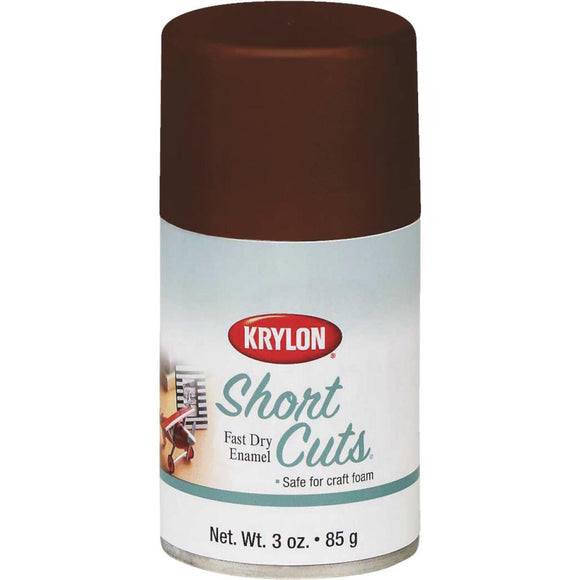 Krylon Short Cuts 3 Oz. High-Gloss Enamel Spray Paint, Espresso