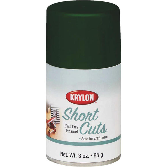 Krylon Short Cuts 3 Oz. High-Gloss Enamel Spray Paint, Hunter Green