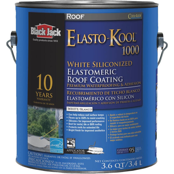 Black Jack Elasto-Kool 1000 1 Gal. 10-Year White Siliconized Elastomeric Coating