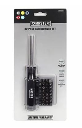 Master Mechanic 32-Pc. Magnetic Tamper Torx Screwdriver Set (32 Piece)