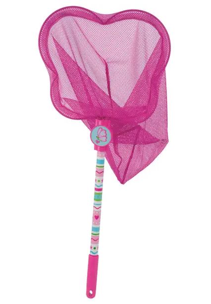 Melissa & Doug Sunny Patch Cutie Pie Butterfly Net (Flowery Pink and Green Striped Handle)