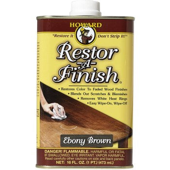 Howard RF8016 Restor-A-Finish, Ebony Brown ~ Pint