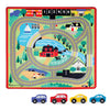 Melissa & Doug Round the Town Road Rug & Car Set (Durable material is stain-resistant and machine-washable (39 x 36))