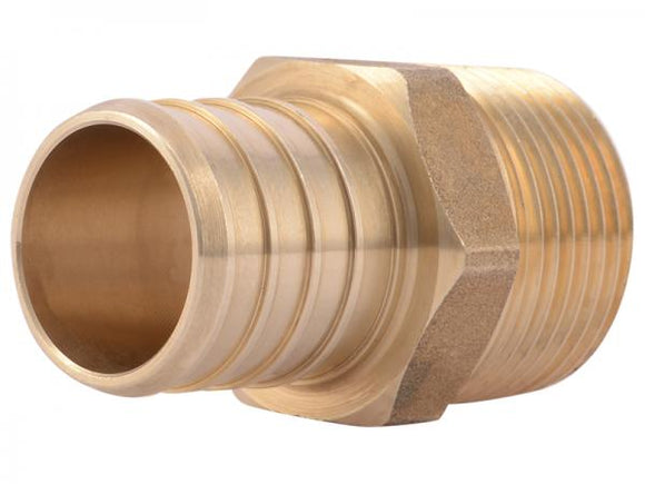 Sharkbite Brass Crimp Male Connector 1 in. x 3/4 in. MNPT (1 in. x 3/4 in. MNPT)