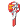 Hy-ko Products Bugs Bunny Kwikset KW1 House Key Looney Tunes