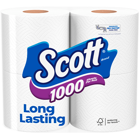 Scott® 1000 Toilet Paper (12 Rolls/Pack)