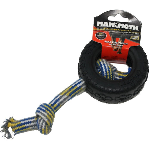 Mammoth TireBiter® with Rope Dog Toy (Small 6)