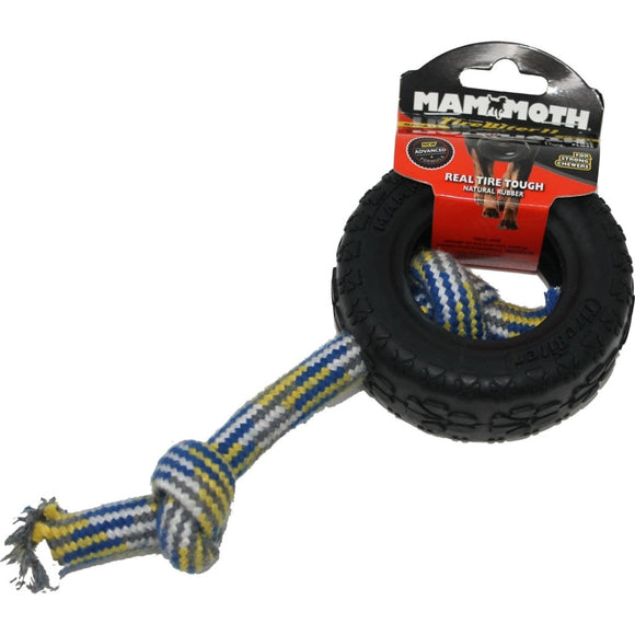 Mammoth TireBiter® with Rope Dog Toy (Small 6