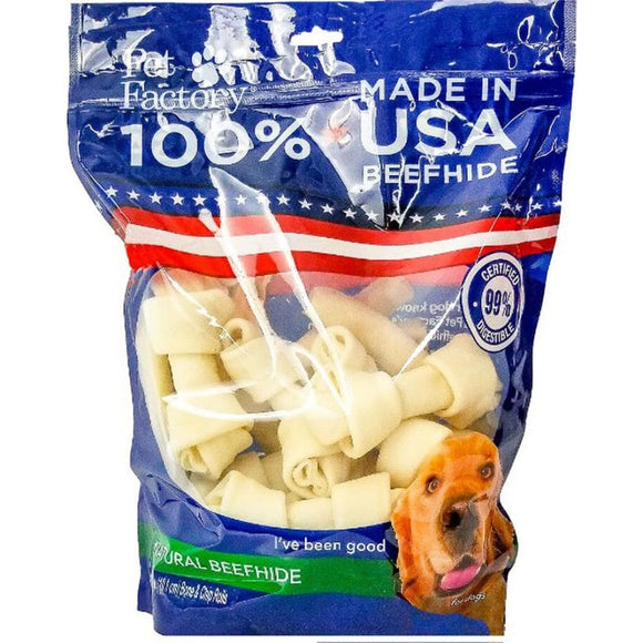 Pet Factory USA Beefhide Bones & Rolls Value Pack (4 inch/ 10 pack)